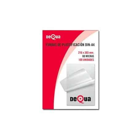 Fundas Plastificación 80 micras Din A4 Dequa 