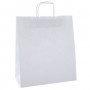 Pack 50 Bolsas Kraft Blancas con asas 240x11x310 mm