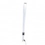 Cordón Lanyard Blanco con enganche negro 100 Uds