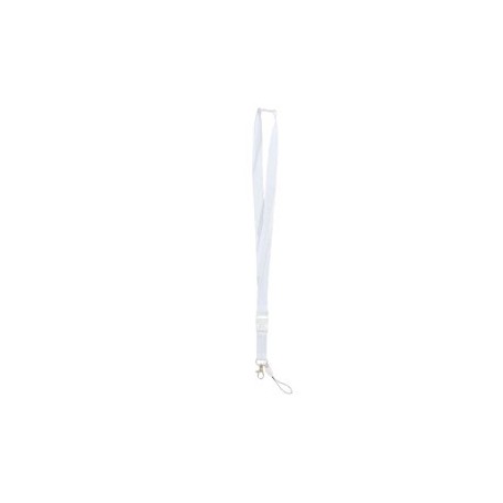 Cordón Lanyard Blanco con enganche blanco 100 Uds