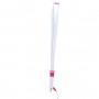 Cordón Lanyard Blanco con enganche rosa 100 Uds