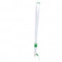 Cordón Lanyard Blanco con enganche verde 100 Uds