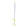 Cordón Lanyard Blanco con enganche amarillo 100 Uds