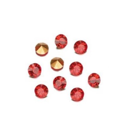 Decoré piedras de strás 3 mm Light siam ruby