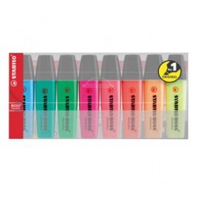 Bolsa Rotuladores Stabilo Boss Fluorescente 4 Colores