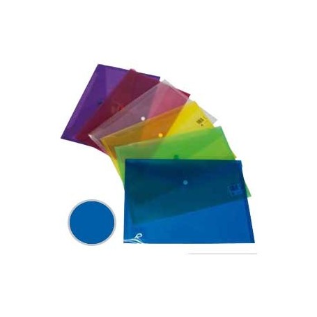 Sobre Polipropileno Folio Cierre Broche Azul Dequa
