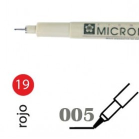 Rotulador Pigma Micron 005 rojo