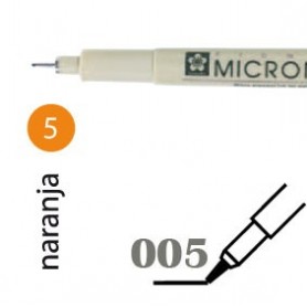 Rotulador Pigma Micron 005 naranja