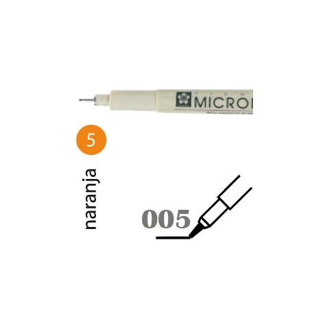 Rotulador Pigma Micron 005 naranja