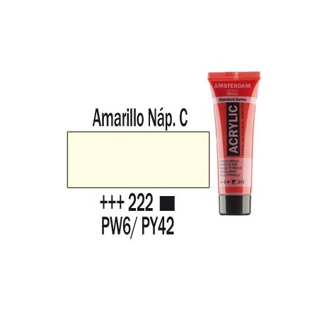 Acrílico Amsterdam 222 20 ml Amarillo Nápoles claro