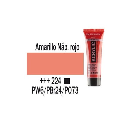 Acrílico Amsterdam 224 20 ml Amarillo Nápoles rojo