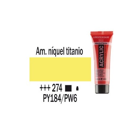 Acrílico Amsterdam 274 20 ml Amarillo titanio niquel