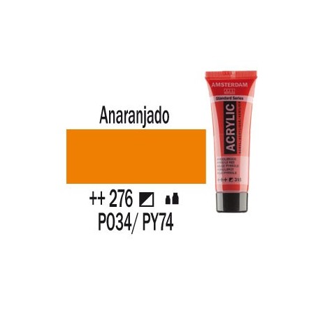 Acrílico Amsterdam 276 20 ml Anaranjado azo