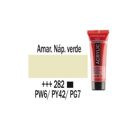 Acrílico Amsterdam 282 20 ml Amarillo Nápoles verde