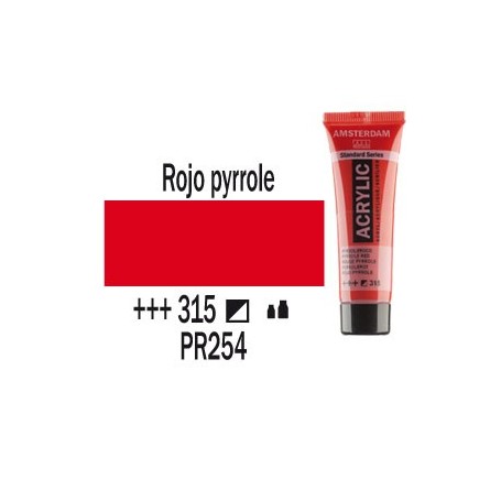 Acrílico Amsterdam 315 20 ml Rojo Pyrrole