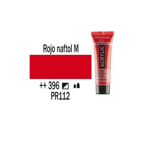 Acrílico Amsterdam 396 20 ml Rojo Naftol medio