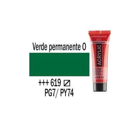 Acrílico Amsterdam 619 20 ml Verde permanente oscuro