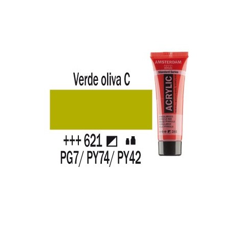 Acrílico Amsterdam 621 20 ml Verde oliva claro