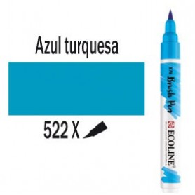 Rotulador de lettering Ecoline Brush Pen Azul Turquesa - RUBIO