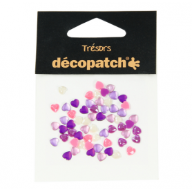 Tresors Corazones Rosa/Violeta Décopatch