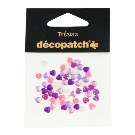 Tresors Corazones Rosa/Violeta Décopatch