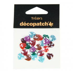 Tresors Corazones Pearl flashy Décopatch