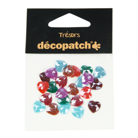 Tresors Corazones Pearl flashy Décopatch