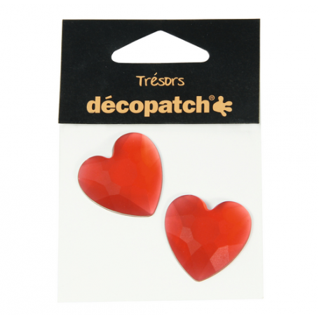 Tresors Corazones Rojo Décopatch