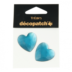 Corazones Azul Décopatch Tresors