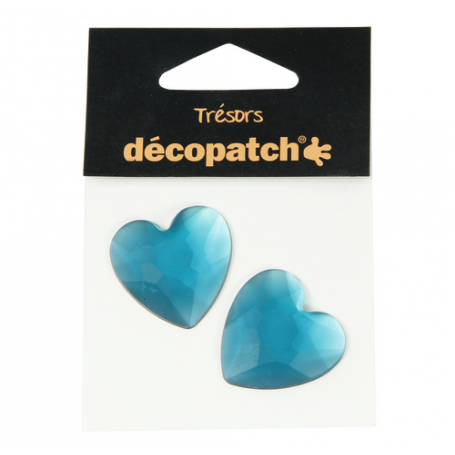 Corazones Azul Décopatch Tresors