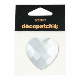 Corazón Blanco Décopatch Tresors