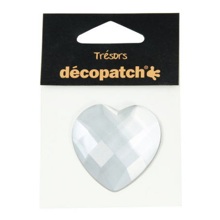 Corazón Blanco Décopatch Tresors