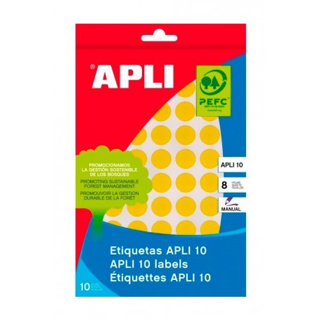 Etiquetas manuales Apli 2734 Amarillo