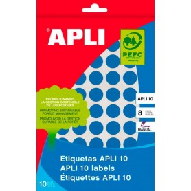 Etiquetas manuales Apli 2739 Azul