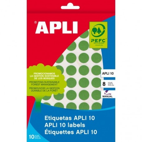 Etiquetas manuales Apli 2737 Verde