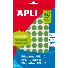 Etiquetas manuales Apli 2741 Verde