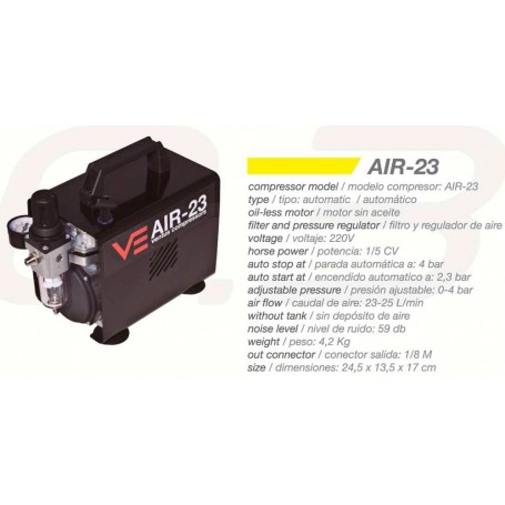 Compresor Automático Ventus Air-23 1/5 HP