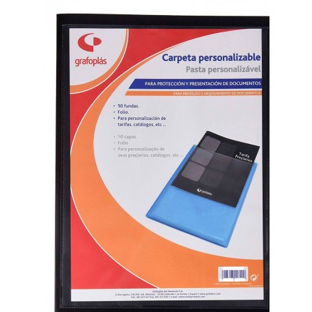 Carpeta Fundas Folio - Personalizable Negro