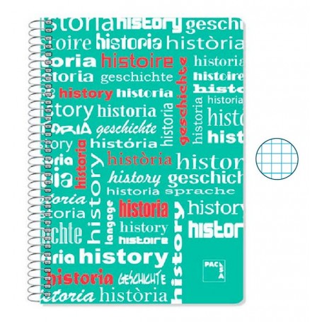Cuaderno Folio Cuadriculado Historia
