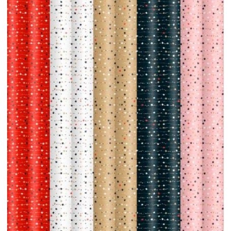 Bolsa Mediana de Regalo Navidad Rojo y Estrellas Colores, Artebene