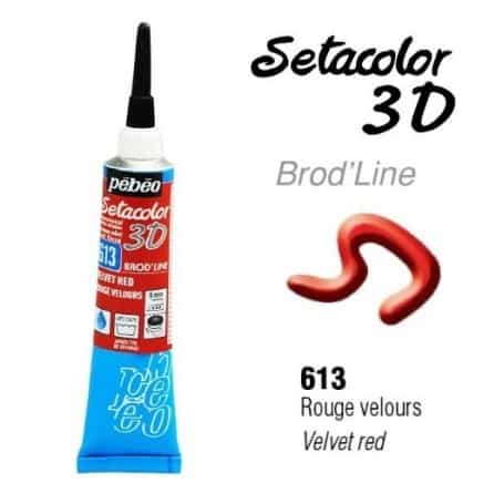 Setacolor 3D brod´line Rojo terciopelo