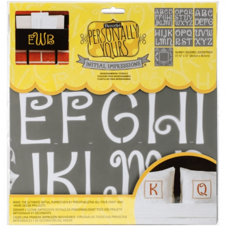 Kit plantillas Stencil 2 ABC y orla PYI-102