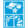 Plantilla Stencil adhesiva 15x20 cm Vacaciones