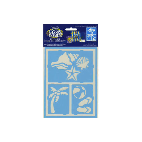 Plantilla Stencil adhesiva 15x20 cm Vacaciones