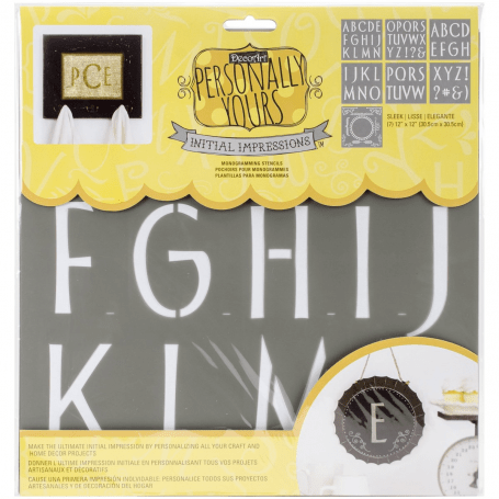 Kit plantillas Stencil 2 ABC y orla PYI-103