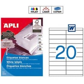 Etiquetas Apli 10562 Medidas 105 x 29 mm