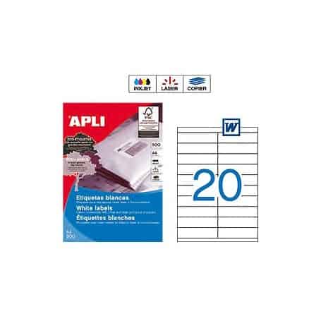 Etiquetas Apli 10562 Medidas 105 x 29 mm