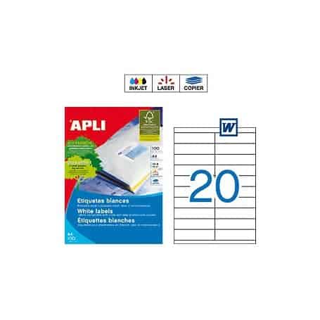 Etiquetas Apli 1299 Medidas 105 x 29 mm