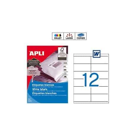 Etiquetas Apli 1289 Medidas 105 x 48 mm