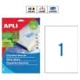 Etiquetas Apli 1215 Medidas 210 x 297 mm